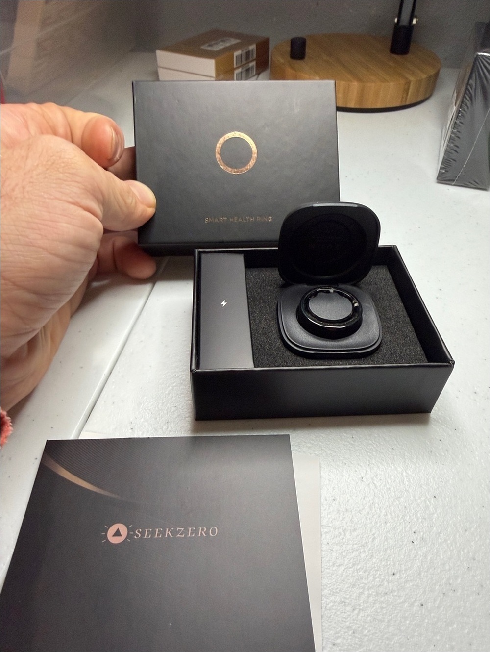 JC Titanium Black Size 10 Smart Ring